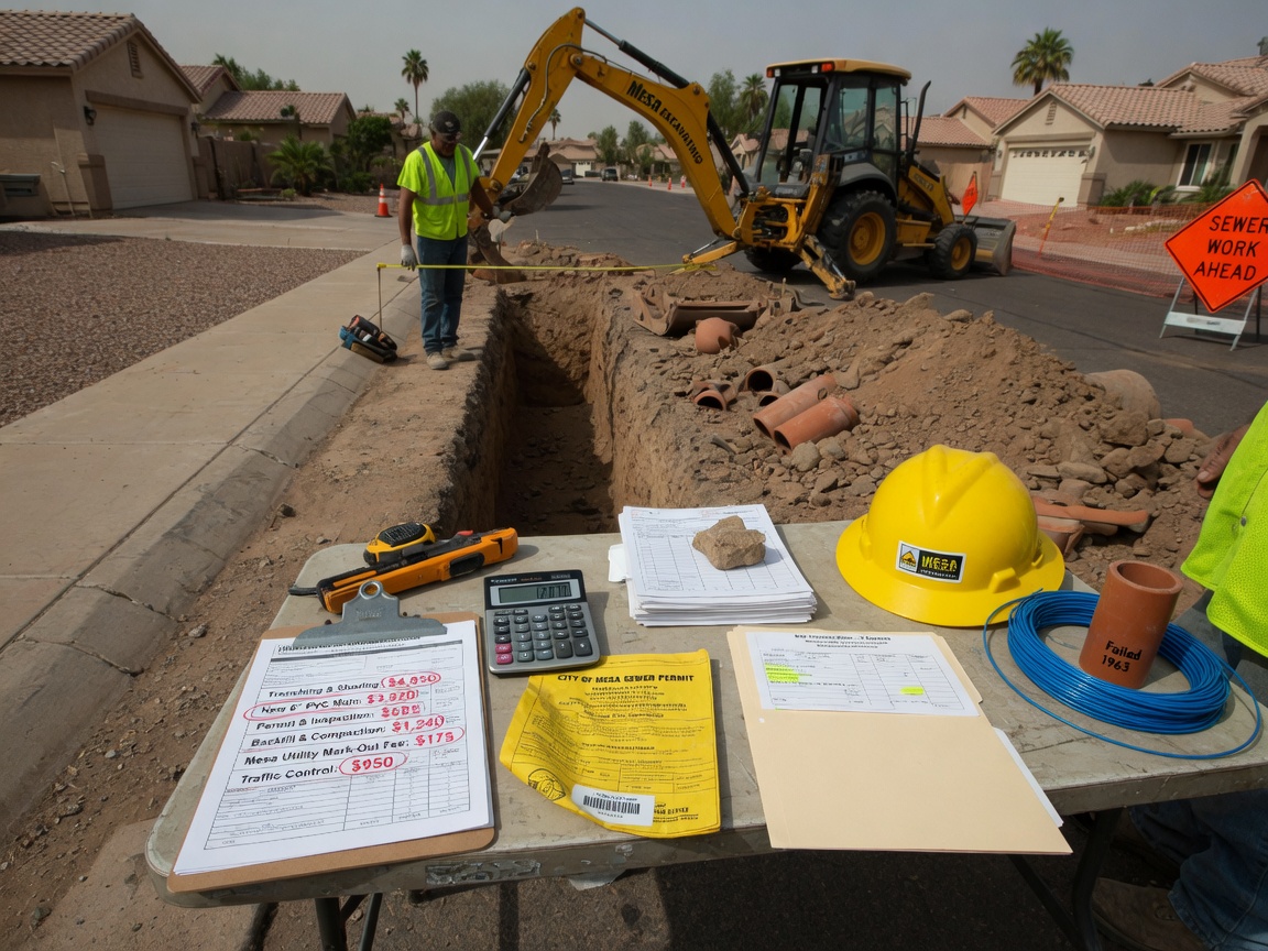 Cost Factors for Sewer Line Work in Mesa Arizona