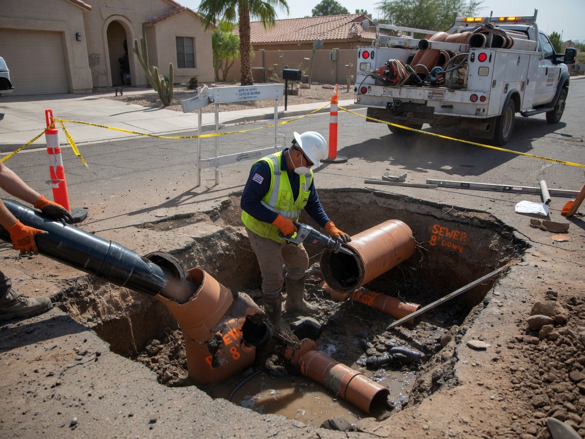 Sewer Line Repair Mesa AZ in Mulberry, AZ 85206