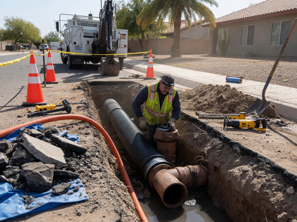 Sewer Line Repair Mesa AZ in Carriage Manor, AZ 85206