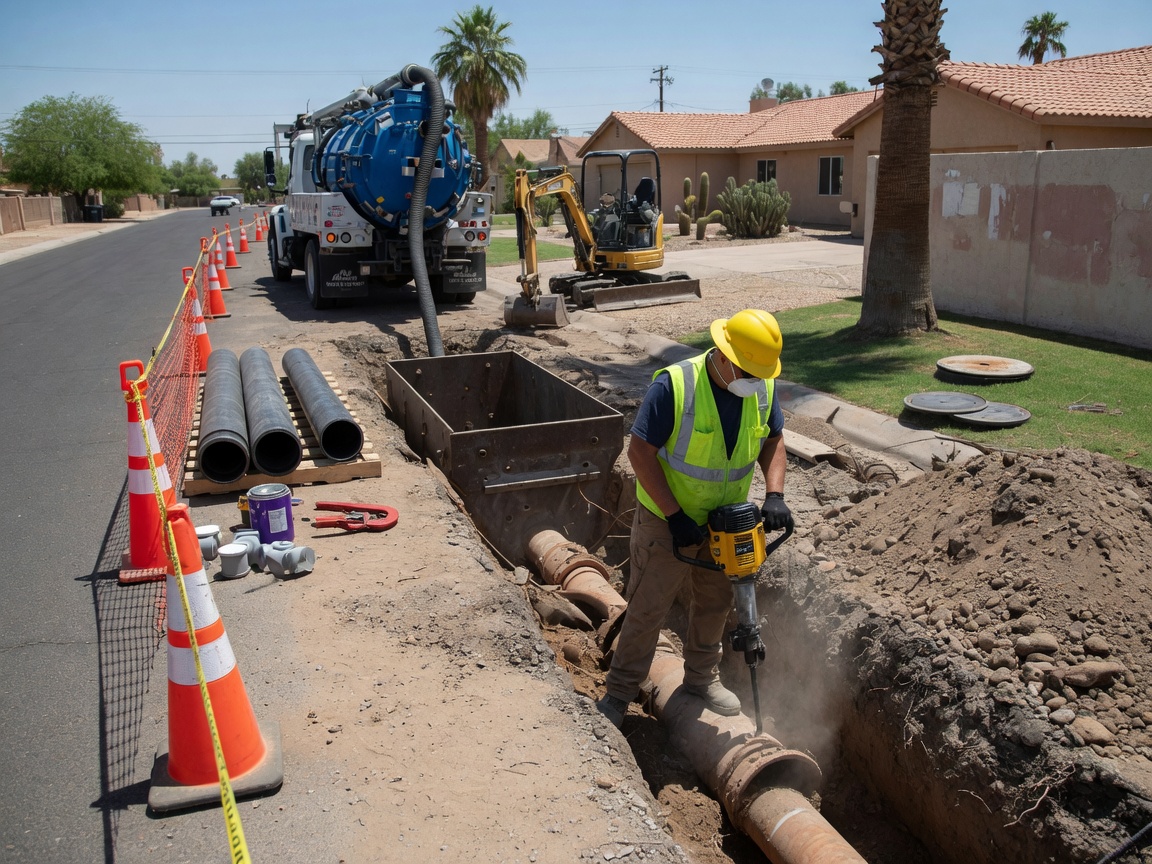 Sewer Line Repair Mesa AZ in Dobson Ranch, AZ 85202